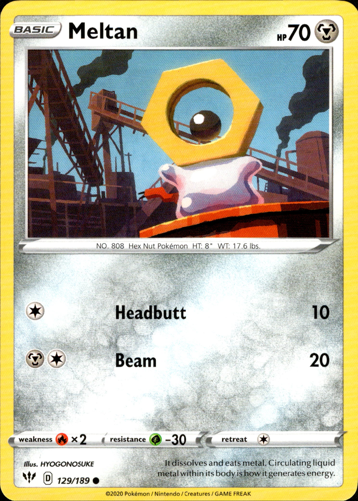 Meltan - 129/189 - Darkness Ablaze - Card Cavern