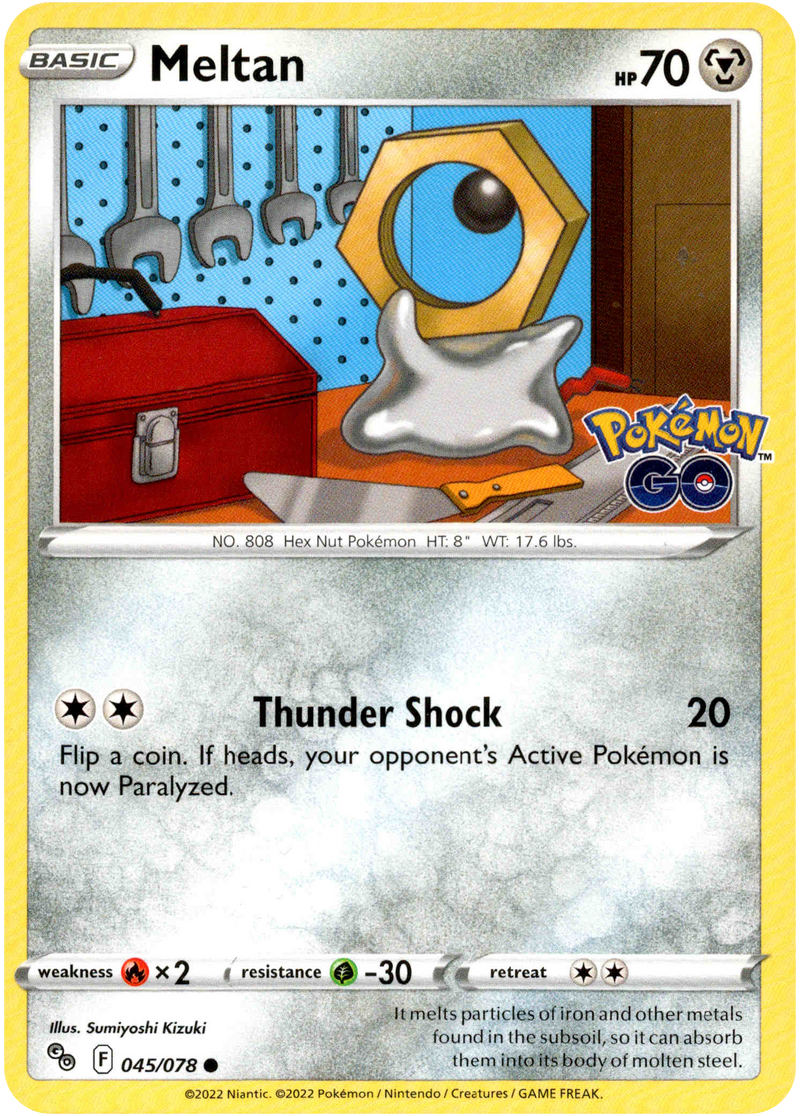 pokemon go coin cards Meltan - 045/078