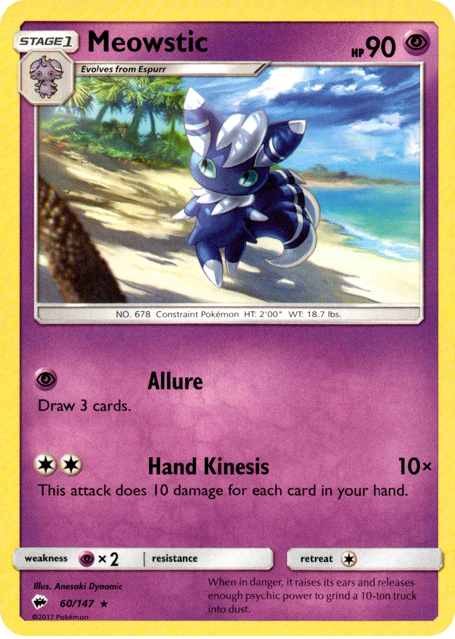 Meowstic - 60/147 - Burning Shadows - Card Cavern