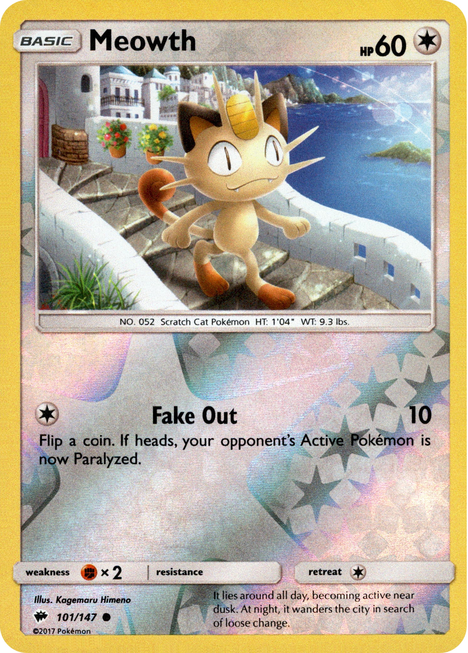 Meowth - 101/147 - Burning Shadows - Reverse Holo - Card Cavern