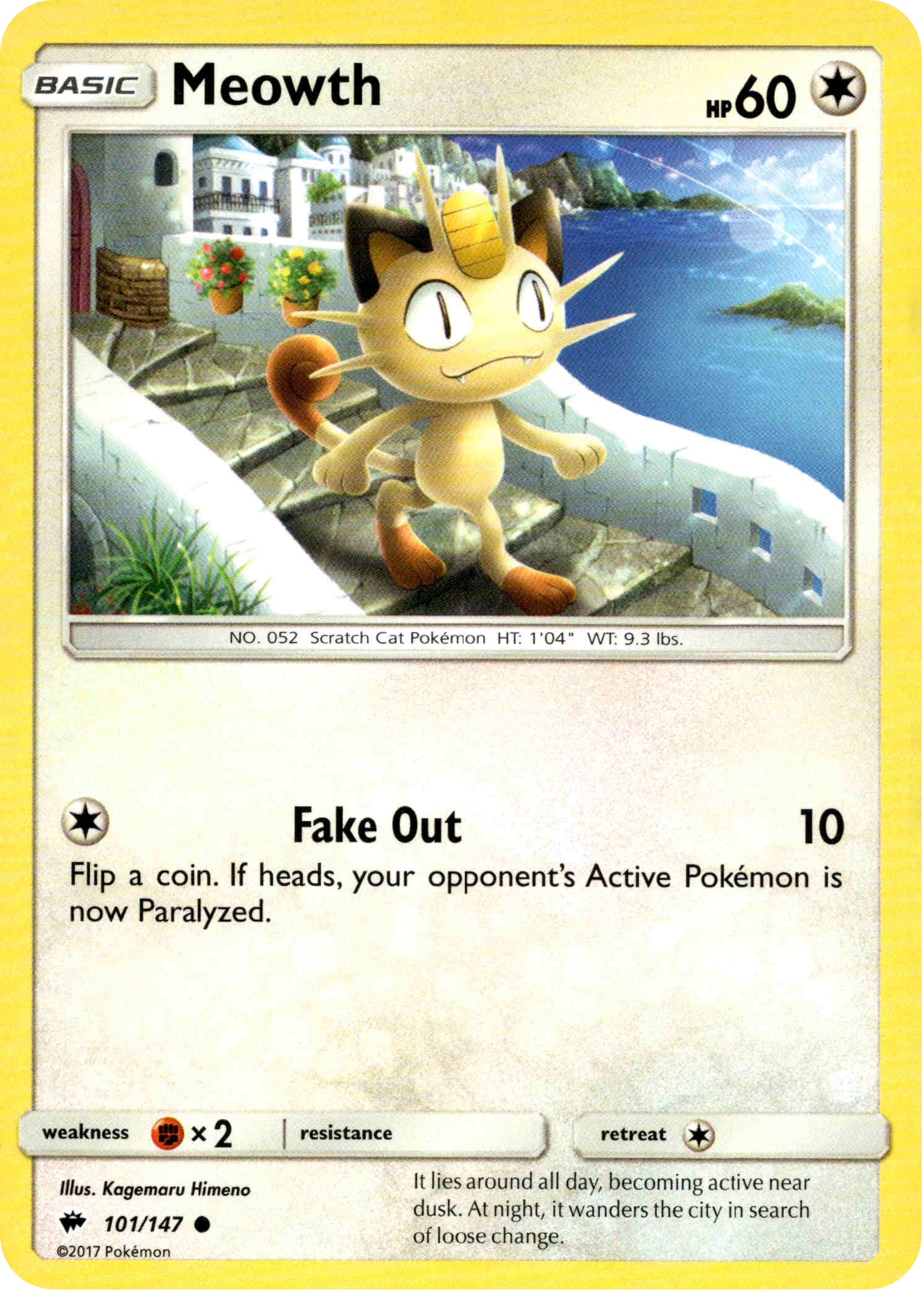 Meowth - 101/147 - Burning Shadows - Card Cavern