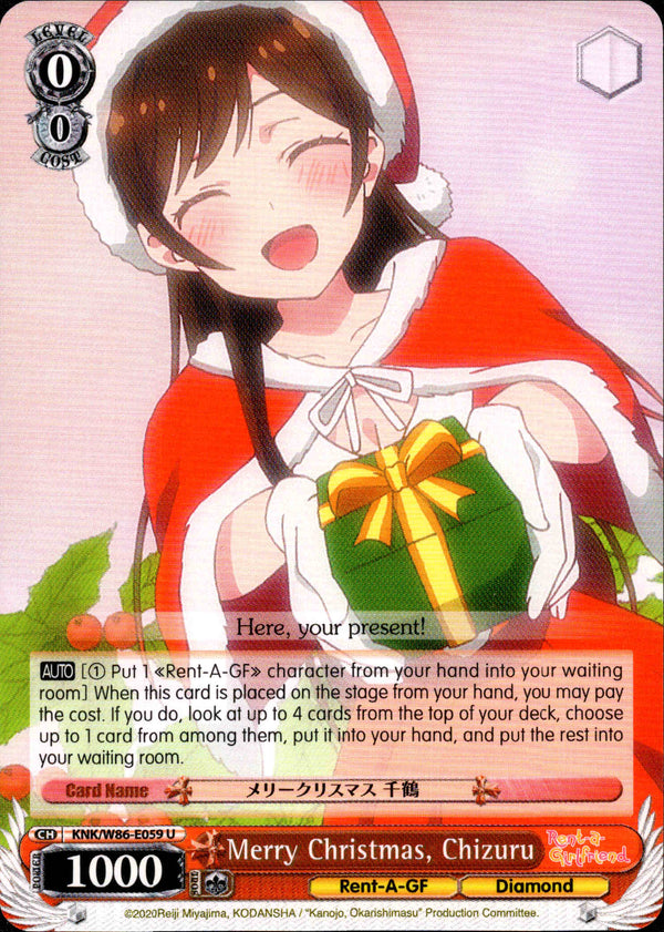 Merry Christmas, Chizuru - KNK/W86-E059 - Rent-A-Girlfriend - Card Cavern
