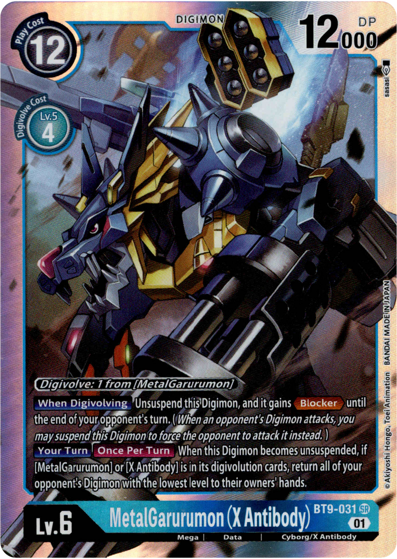 Digimon X-Record Super Rare MetalGarurumon (X Antibody) BT9-031