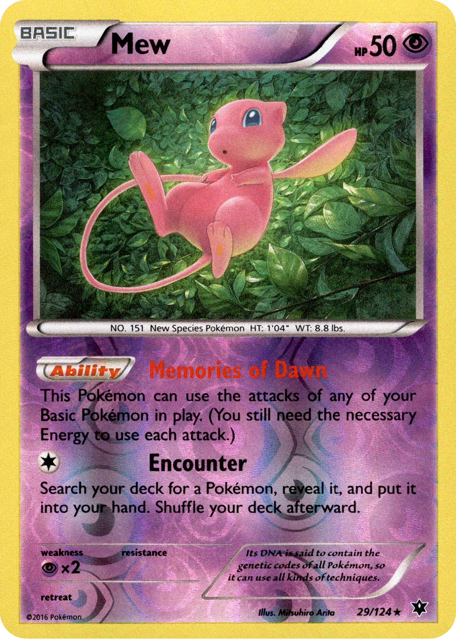 Mew - 29/124 - Fates Collide - Reverse Holo - Card Cavern