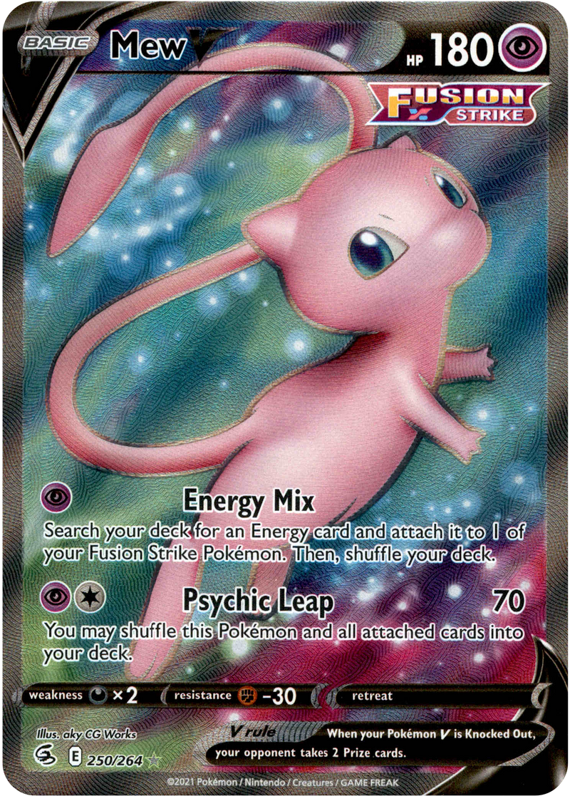 Mew V Full Art - 250/264 - Fusion Strike