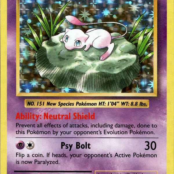 holographic mew pokemon card Mew - 53/108