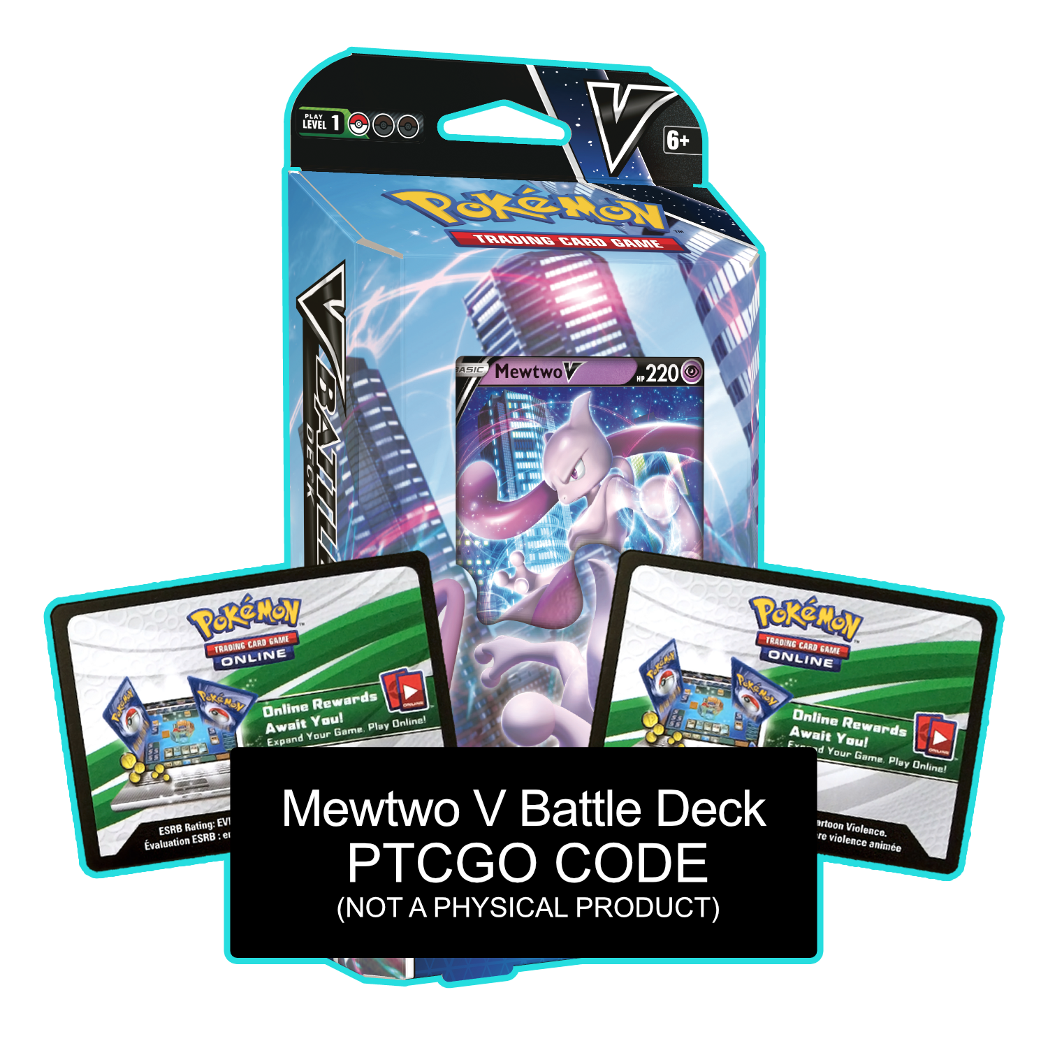 Mewtwo V Battle Deck - PTCGL Code - Card Cavern