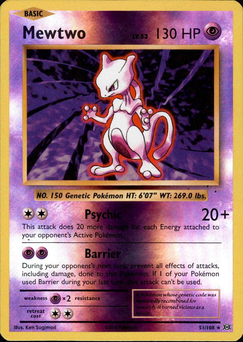 Mewtwo - 51/108 - Evolutions - Reverse Holo - Card Cavern