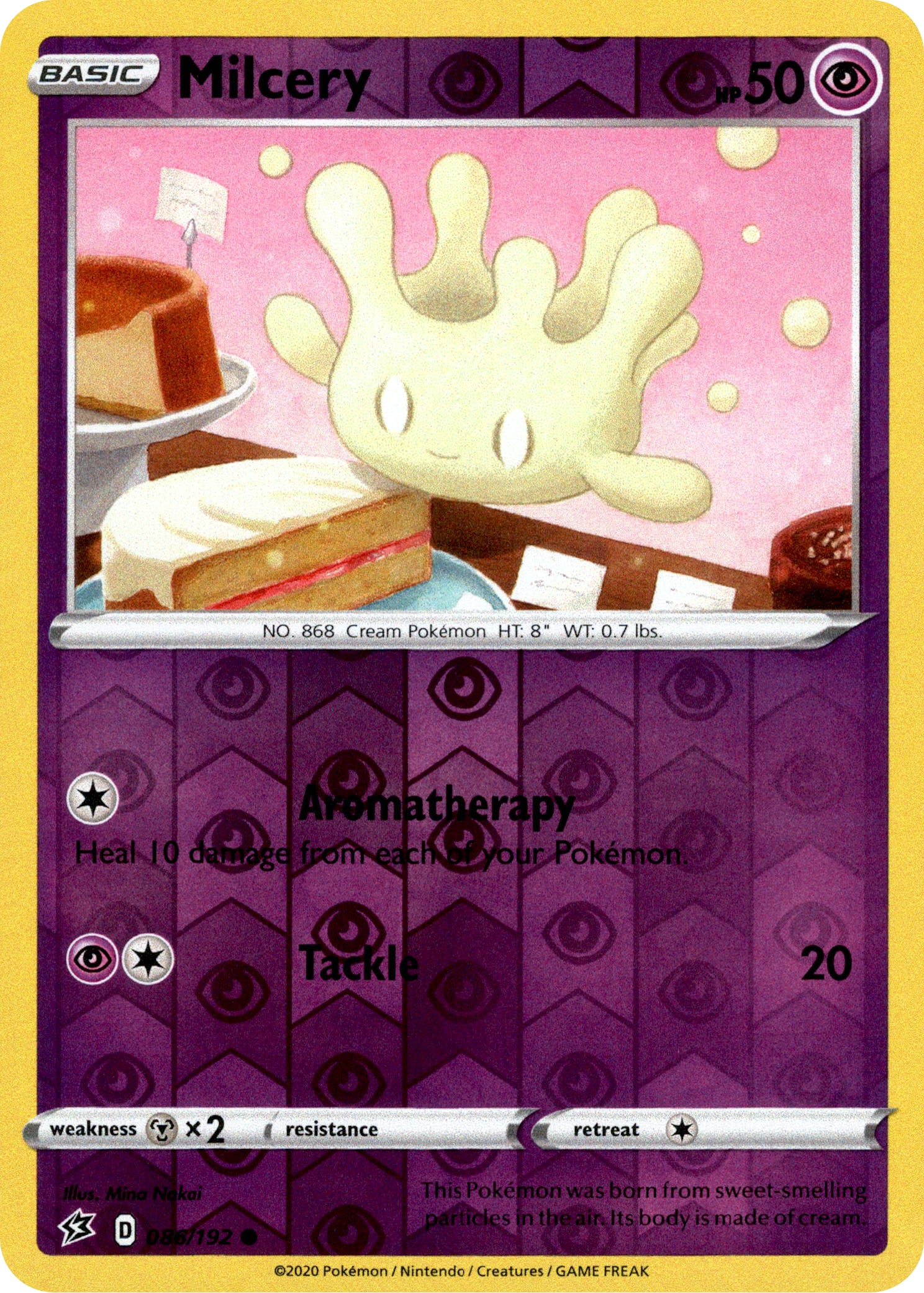 Milcery - 86/192 - Rebel Clash - Reverse Holo - Card Cavern