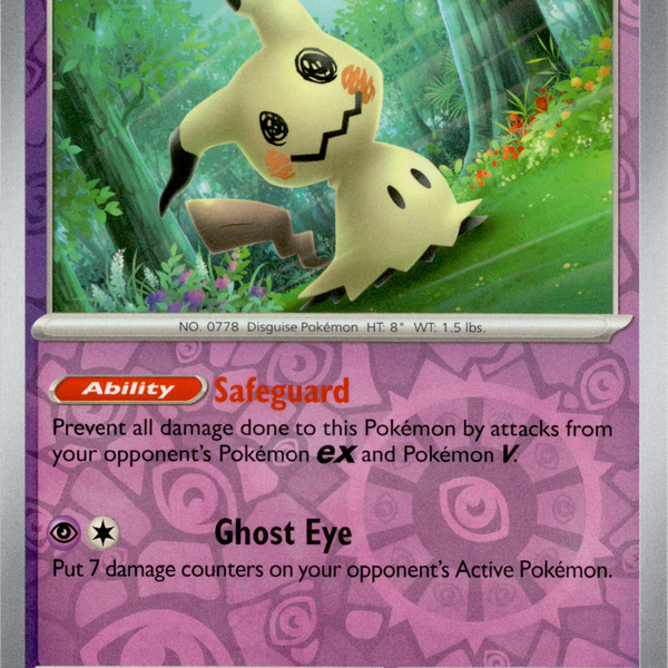 Mimikyu - 097/193 - Paldea Evolved - Reverse Holo Card Cavern Trading Cards, LLC Mimikyu - 097/193 - Paldea Evolved - Reverse Holo Card Cavern Trading Cards, LLC