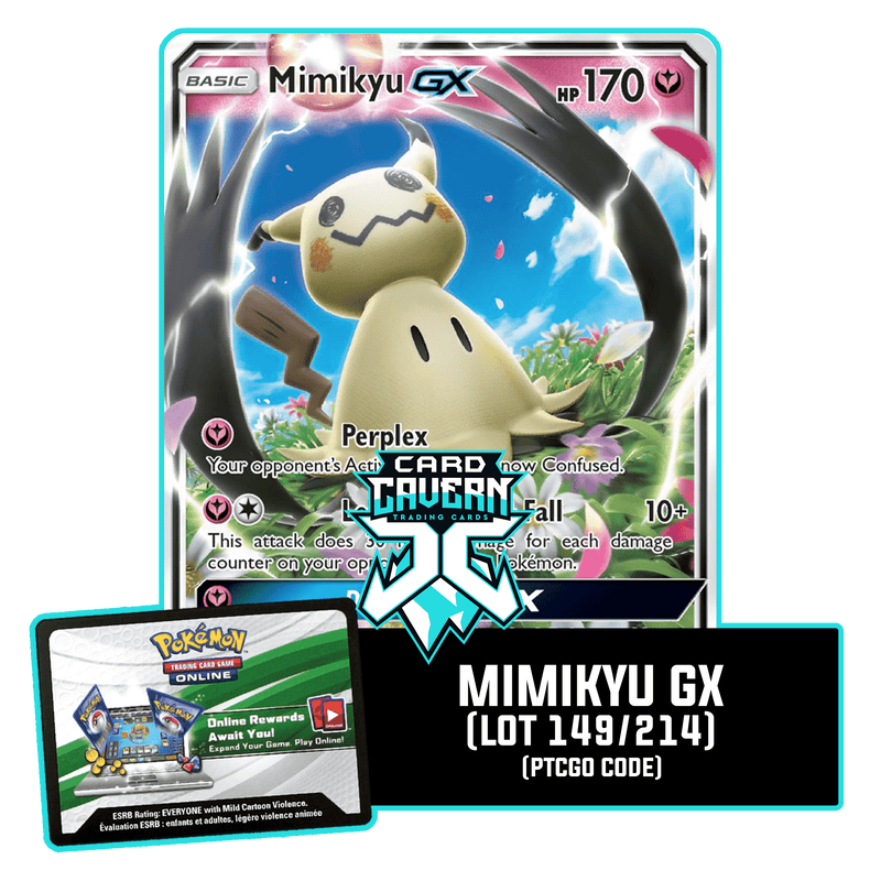 Mimikyu GX 149/214 PTCGO Code Card Cavern Trading Cards, LLC Mimikyu GX 149/214 PTCGO Code Card Cavern Trading Cards, LLC