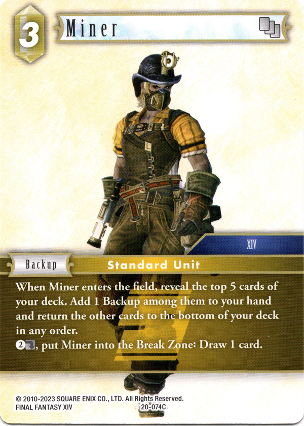 Miner - 20-074C - Dawn of Heroes - Card Cavern