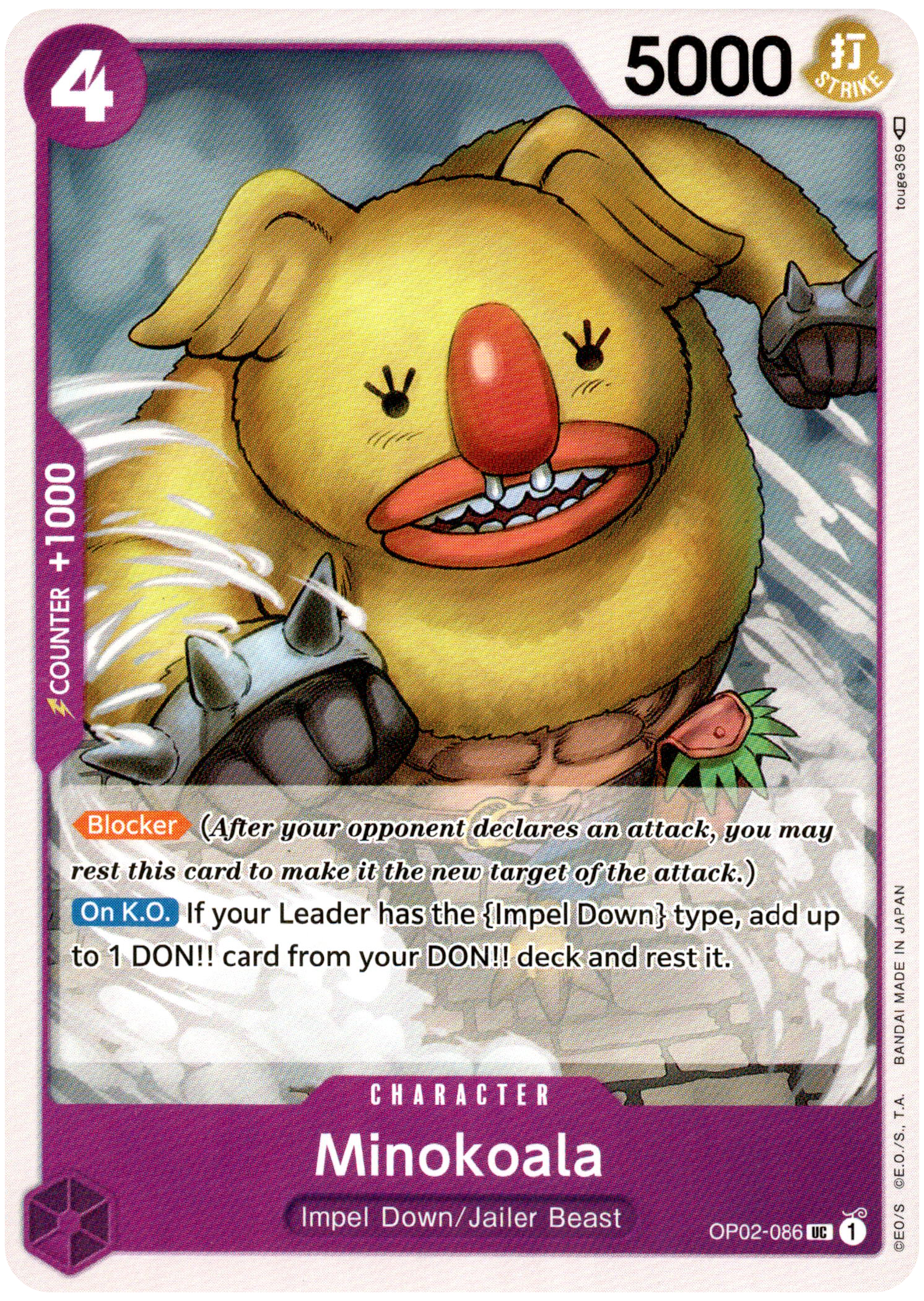 Minokoala - OP02-086 - Paramount War - Card Cavern