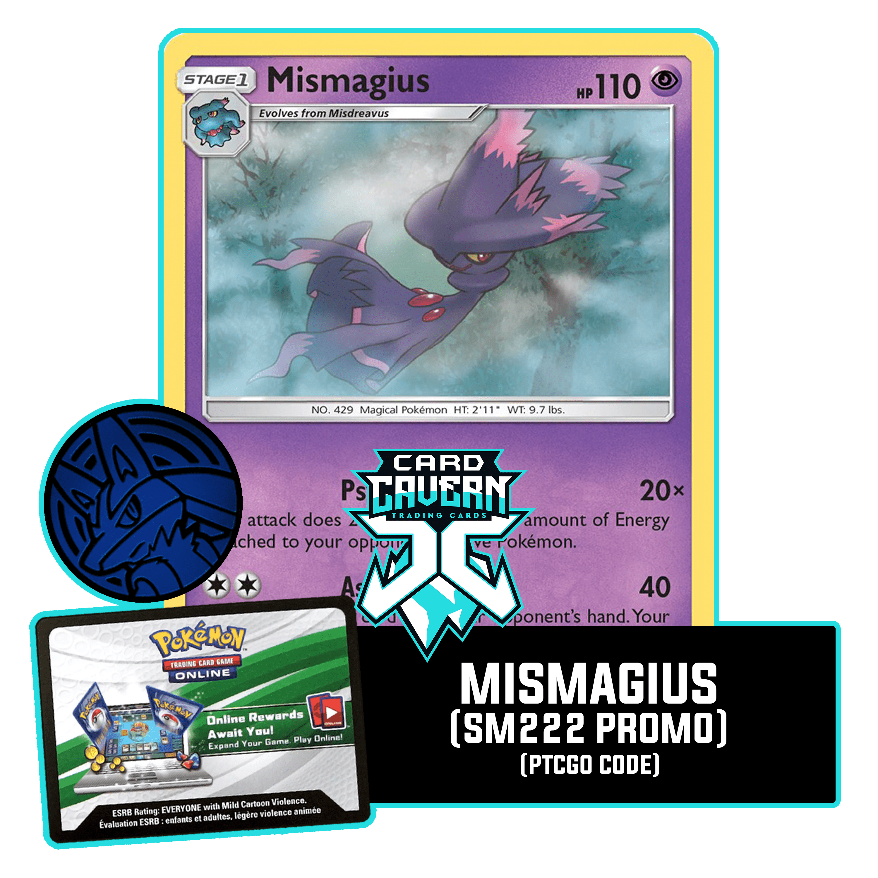 Mismagius SM222 PTCGO Code - Card Cavern