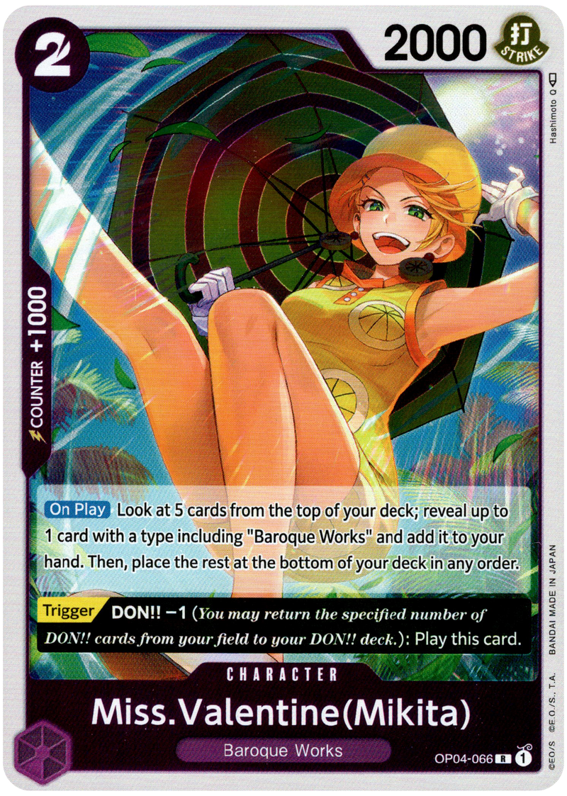 Miss.Valentine(Mikita) - OP04-066 R - Kingdoms of Intrigue