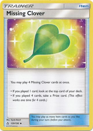 Missing Clover - 129/156 - Ultra Prism - Card Cavern