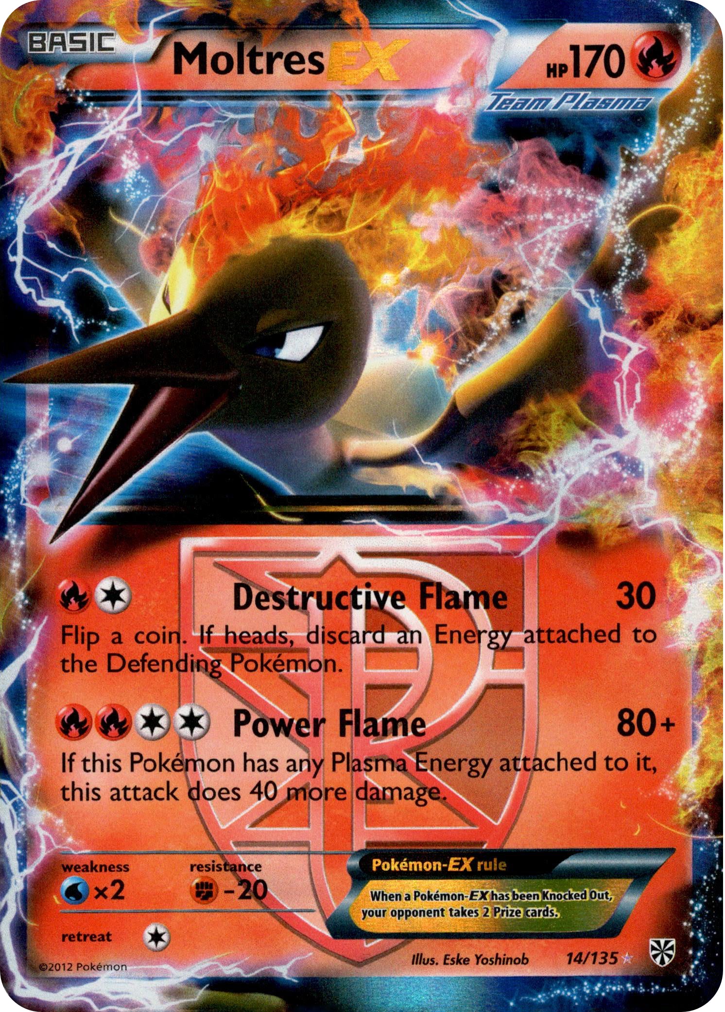 Moltres EX - 14/135 - Plasma Storm - Holo - Card Cavern
