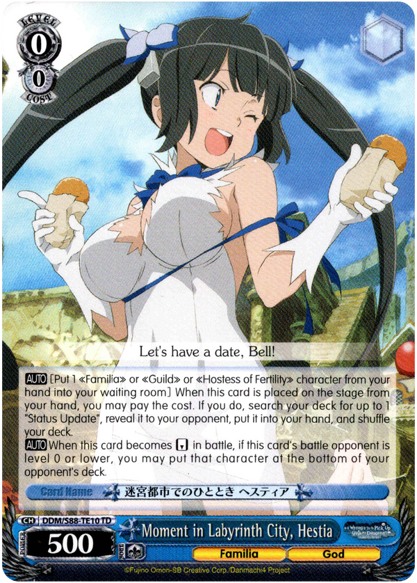 Moment in Labyrinth City, Hestia - DDM/S88-TE10 TD - Is it Wrong to Try to Pick Up Girls in a Dungeon? - Card Cavern