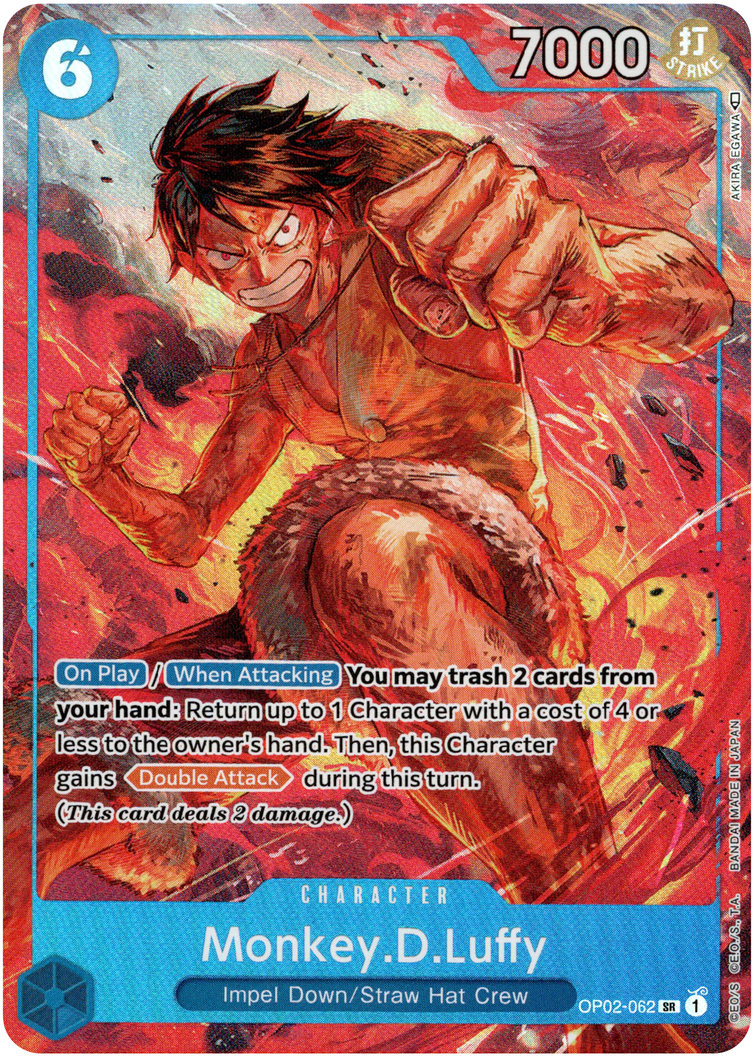 Monkey.D.Luffy Alternate Art - OP02-062 - Paramount War - Foil - Card Cavern