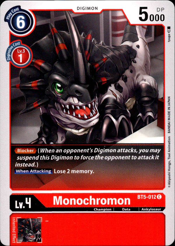 Monochromon - BT5-012 - Battle Of Omni - Card Cavern