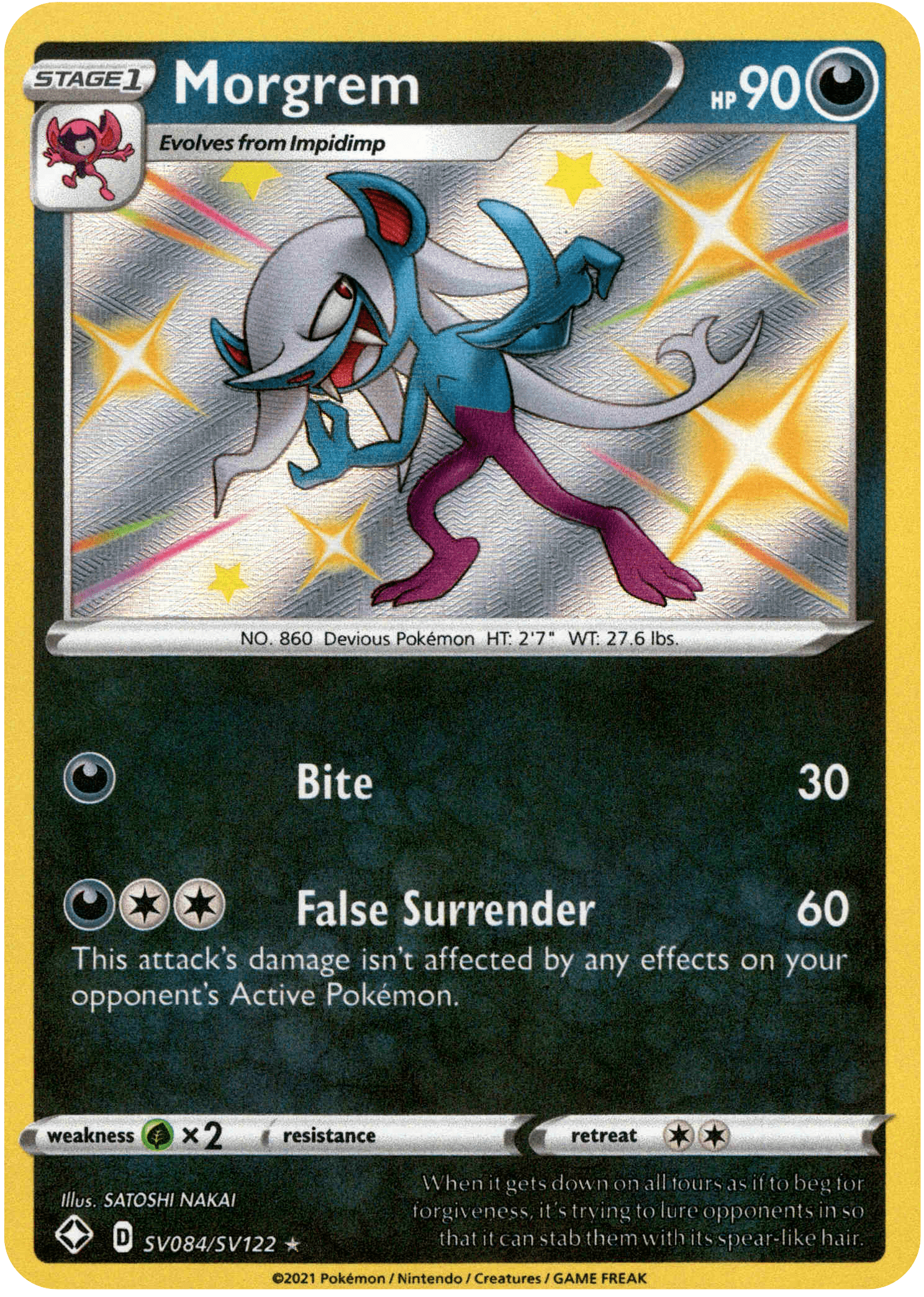 Morgrem - SV084/SV122 - Shining Fates - Holo - Card Cavern