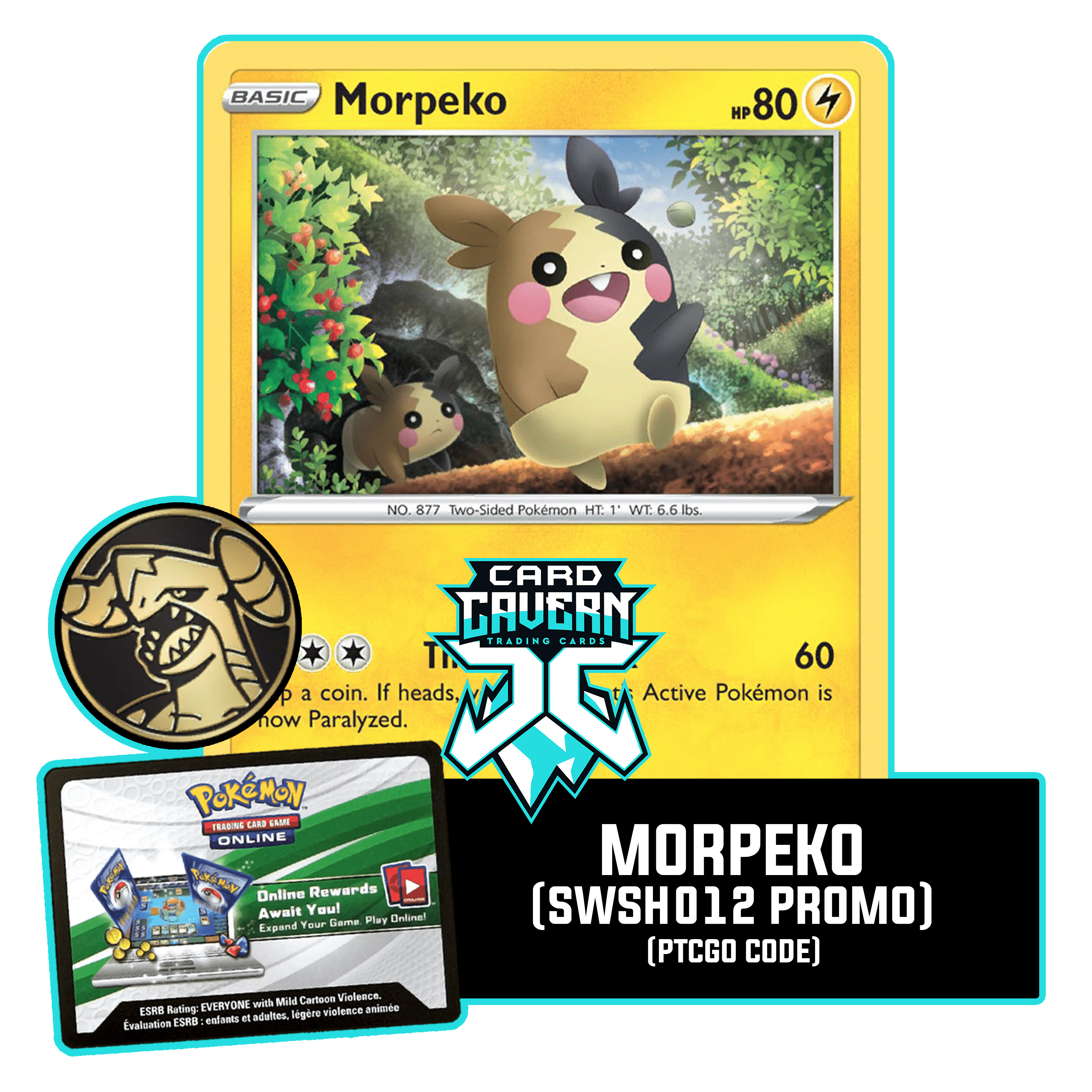 Morpeko SWSH012 PTCGO Code - Card Cavern
