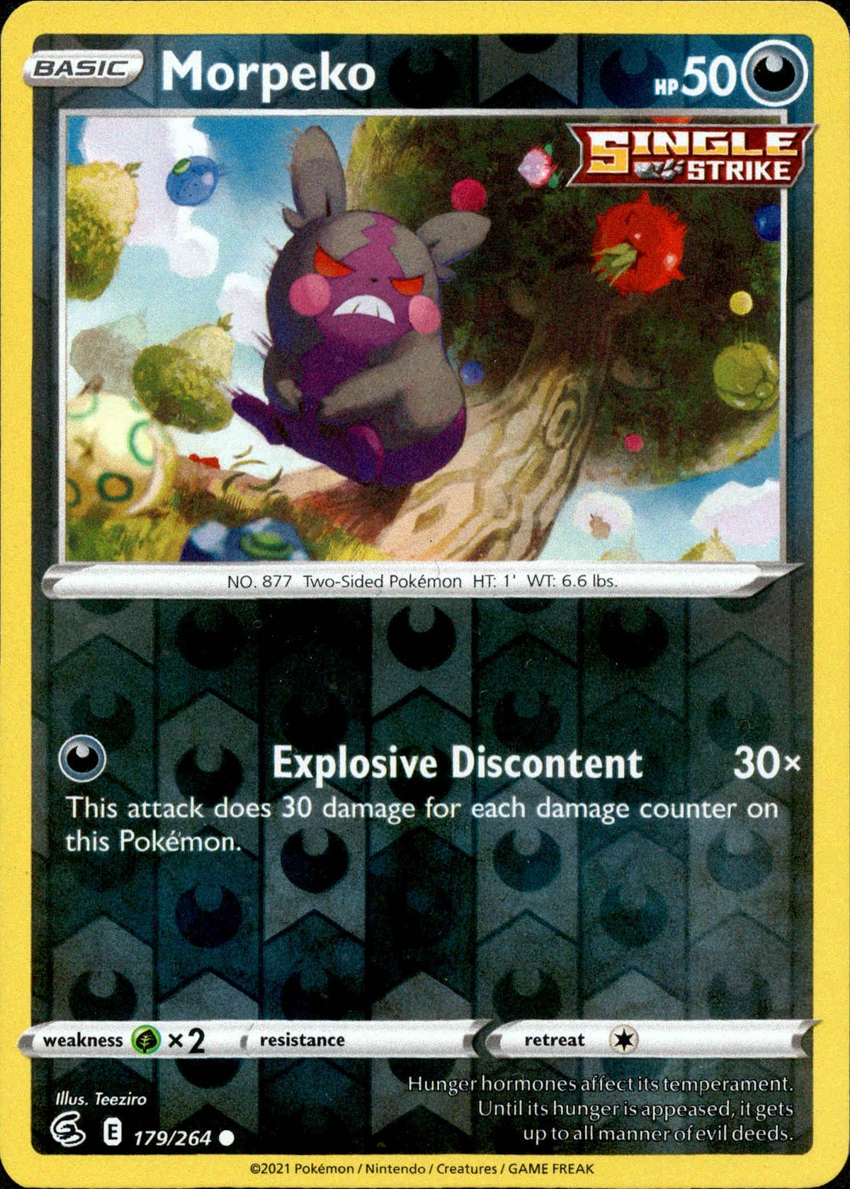Morpeko - 179/264 - Fusion Strike - Reverse Holo - Card Cavern