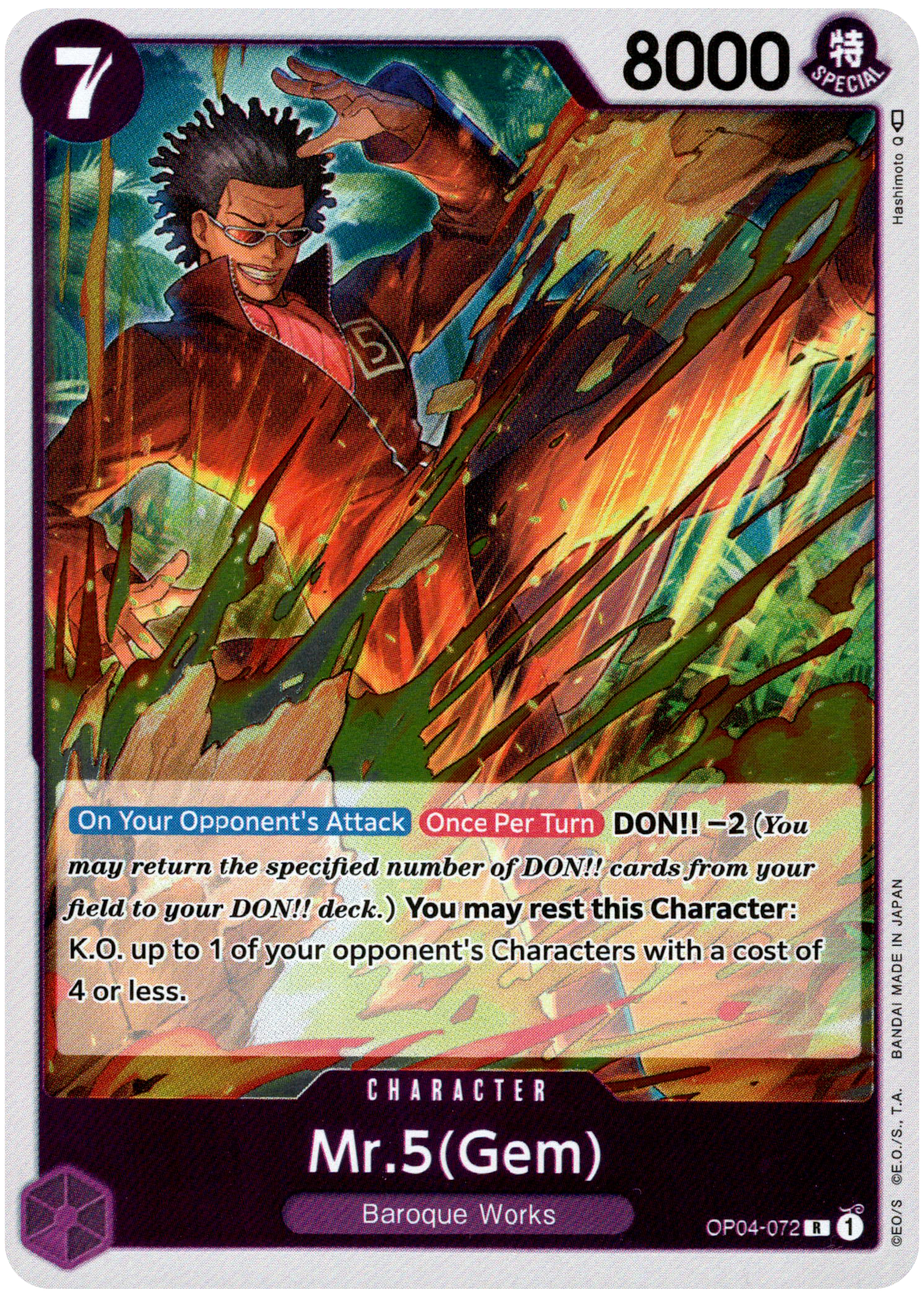 Mr.5(Gem) - OP04-072 R - Kingdoms of Intrigue - Foil - Card Cavern