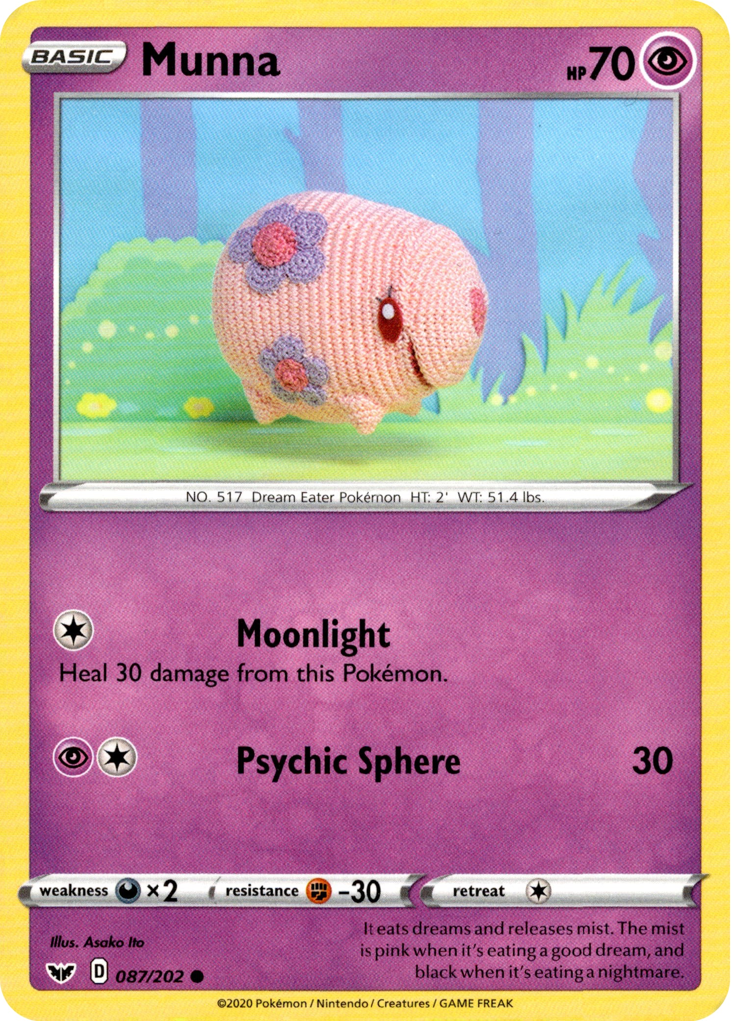 Munna - 87/202 - Sword & Shield - Card Cavern