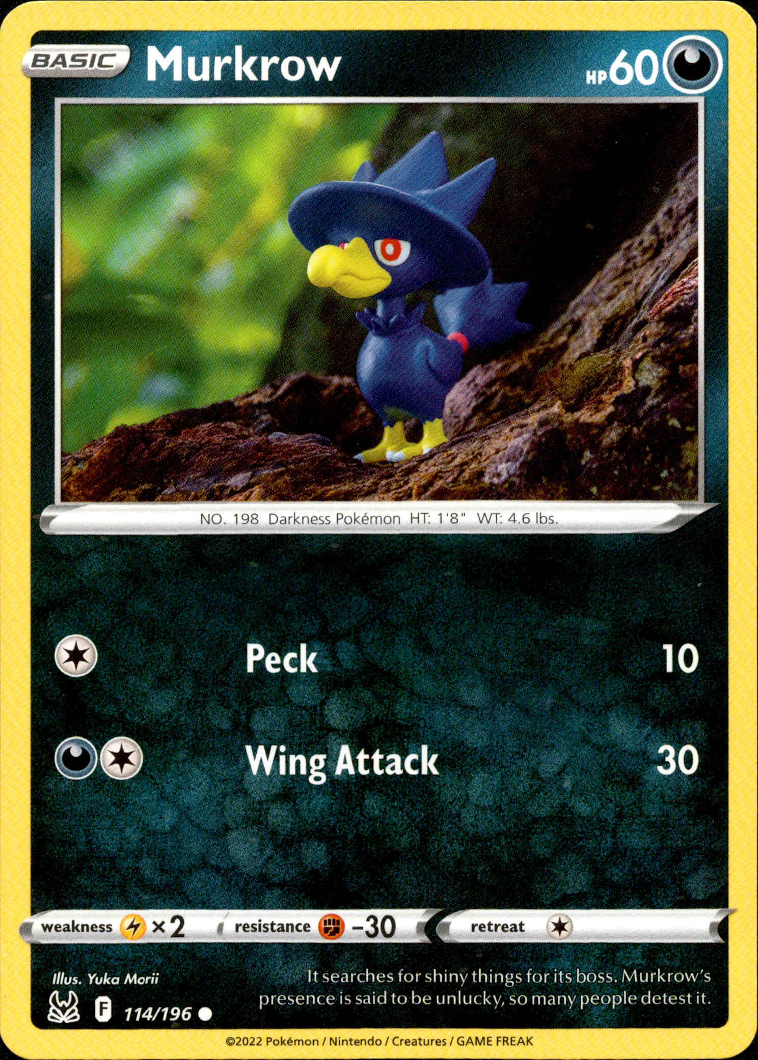 Murkrow - 114/196 - Lost Origin – Card Cavern Trading Cards, LLC