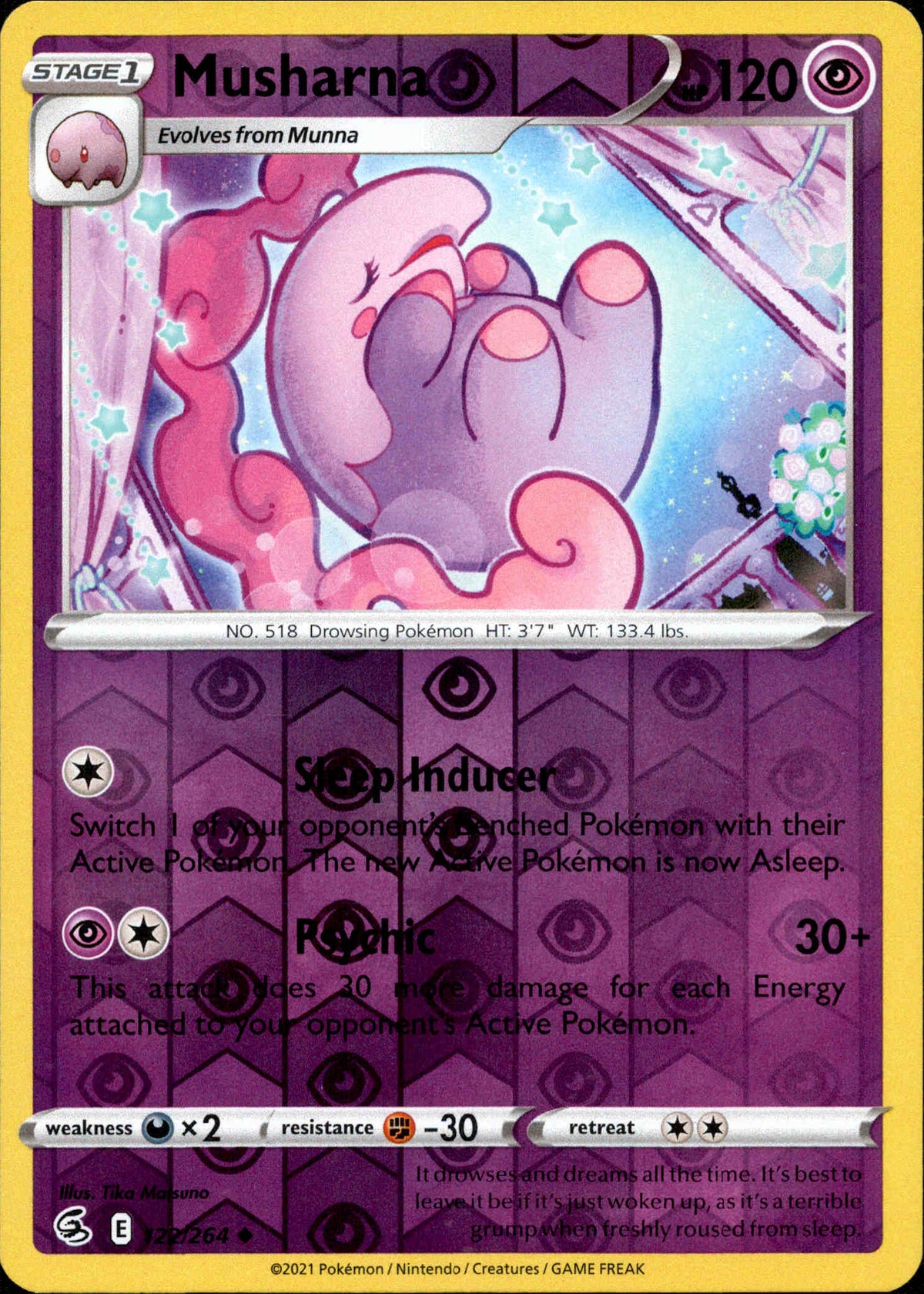 Musharna - 122/264 - Fusion Strike - Reverse Holo - Card Cavern