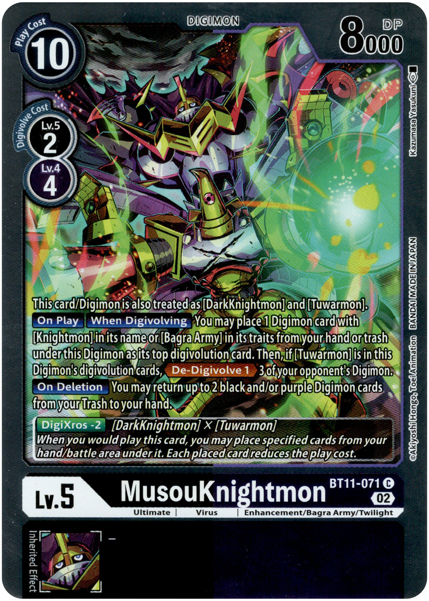 MusouKnightmon - BT11-071 C - Dimensional Phase - Foil - Card Cavern