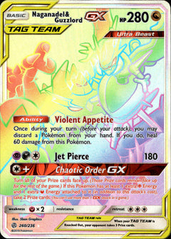 Naganadel & Guzzlord GX Hyper Rare - 260/236 - Cosmic Eclipse - Holo - Card Cavern