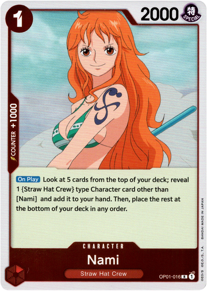 ROMANCE DAWN】ナミ(☆R/コミパラ)(OP01-016) Nami OP01-016 R ROMANCE DAWN】ナミ(☆R/コミパラ)(OP01-016) Nami OP01-016 R