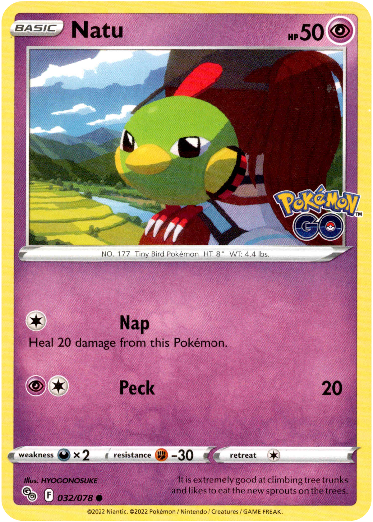 Natu - 032/078 - Pokemon Go - Card Cavern
