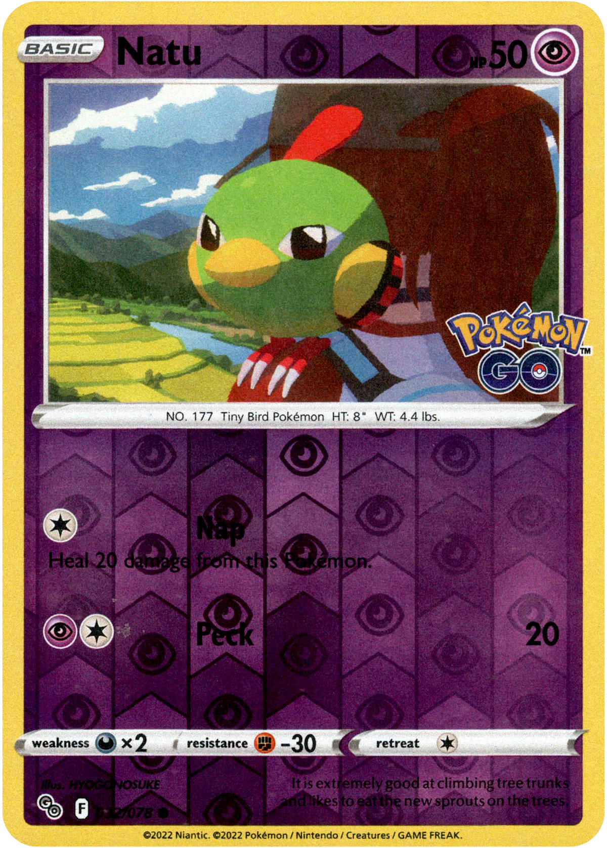 Natu - 032/078 - Pokemon Go - Reverse Holo - Card Cavern