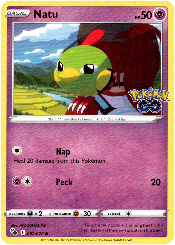 Natu - 032/078 - Pokemon Go - Card Cavern