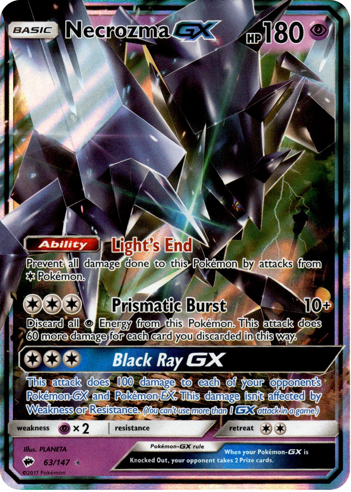 Necrozma GX - 63/147 - Burning Shadows - Holo - Card Cavern
