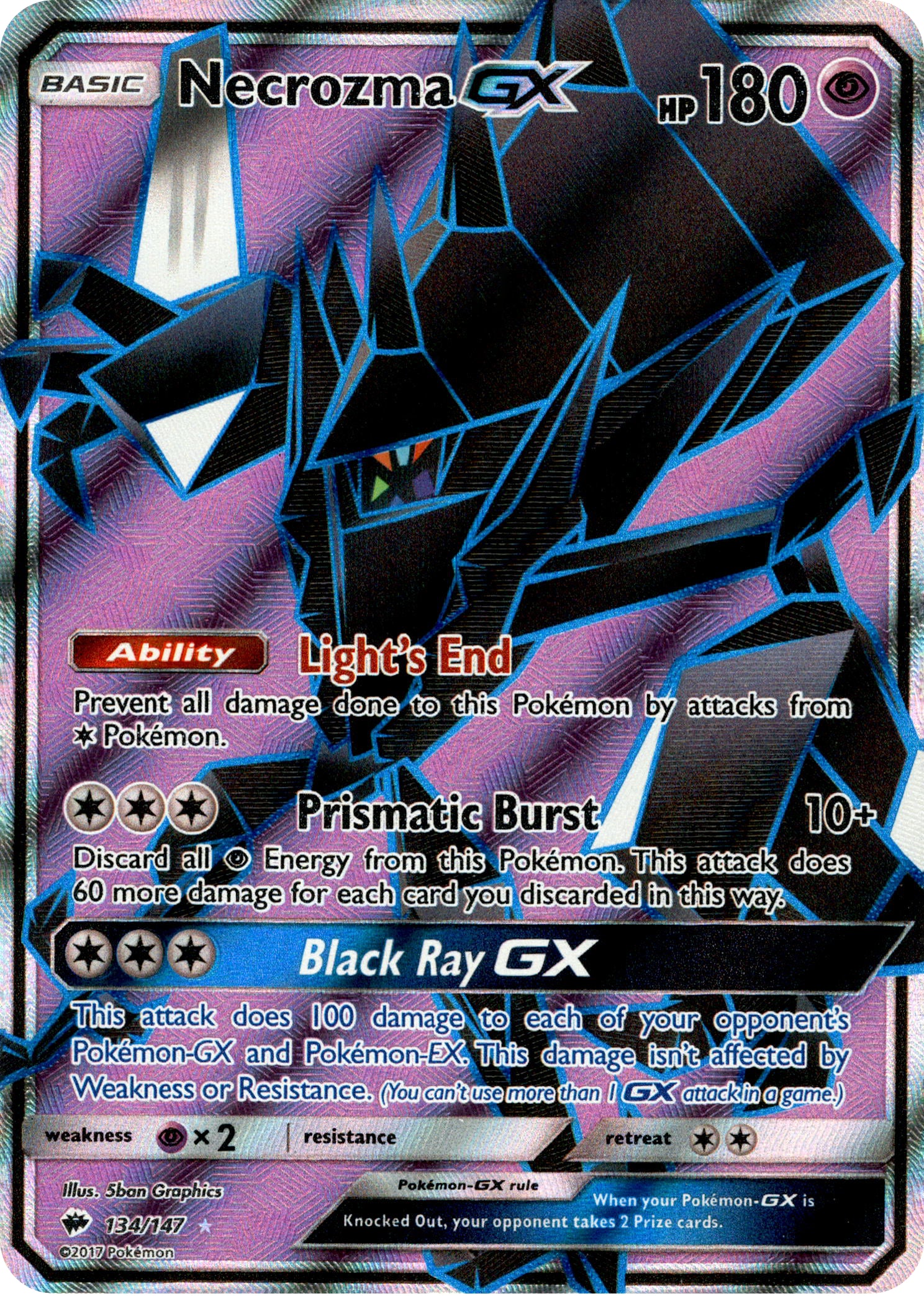 Necrozma GX Full Art - 134/147 - Burning Shadows - Holo - Card Cavern
