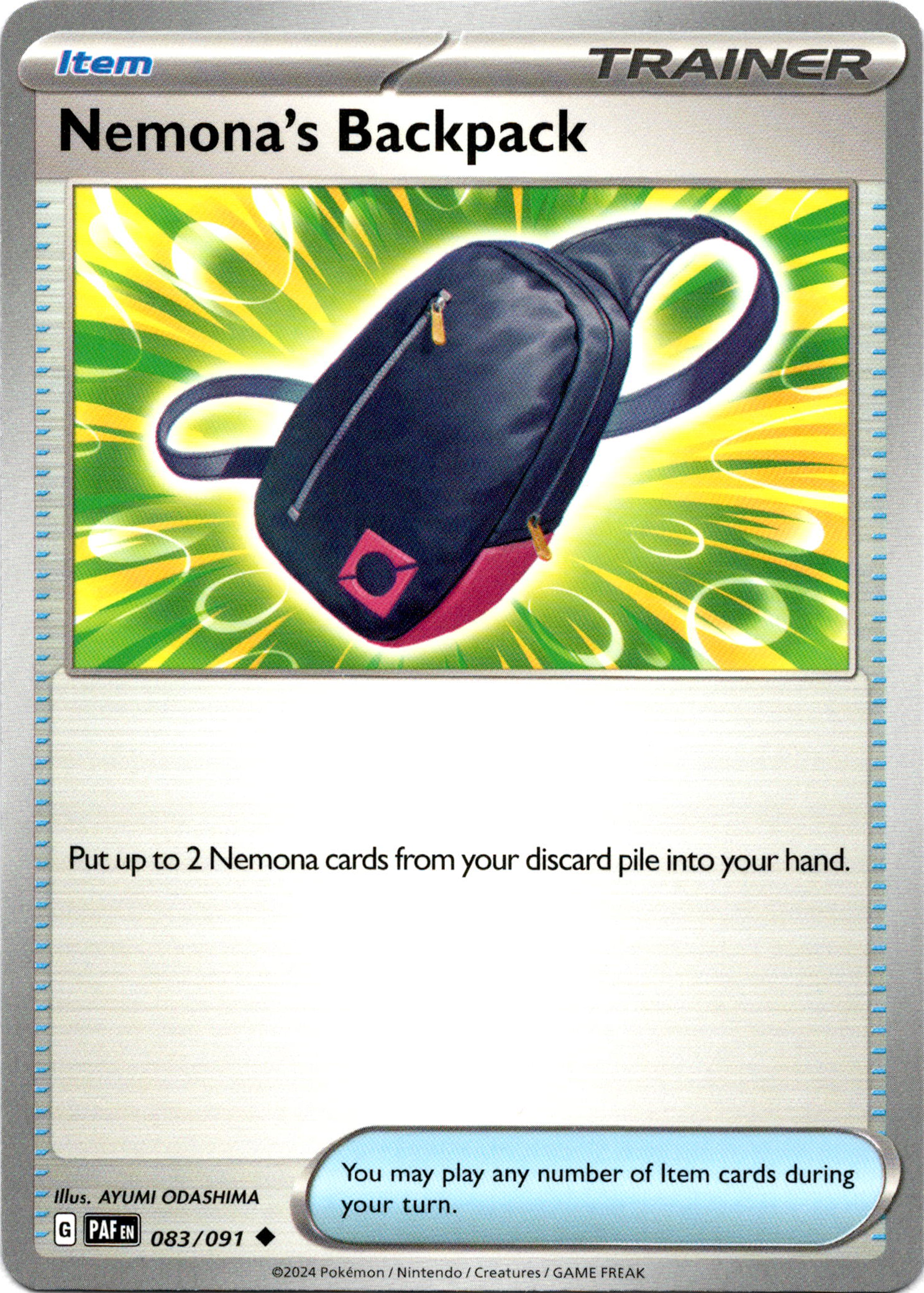 Nemona’s Backpack - 083/091 - Paldean Fates - Card Cavern