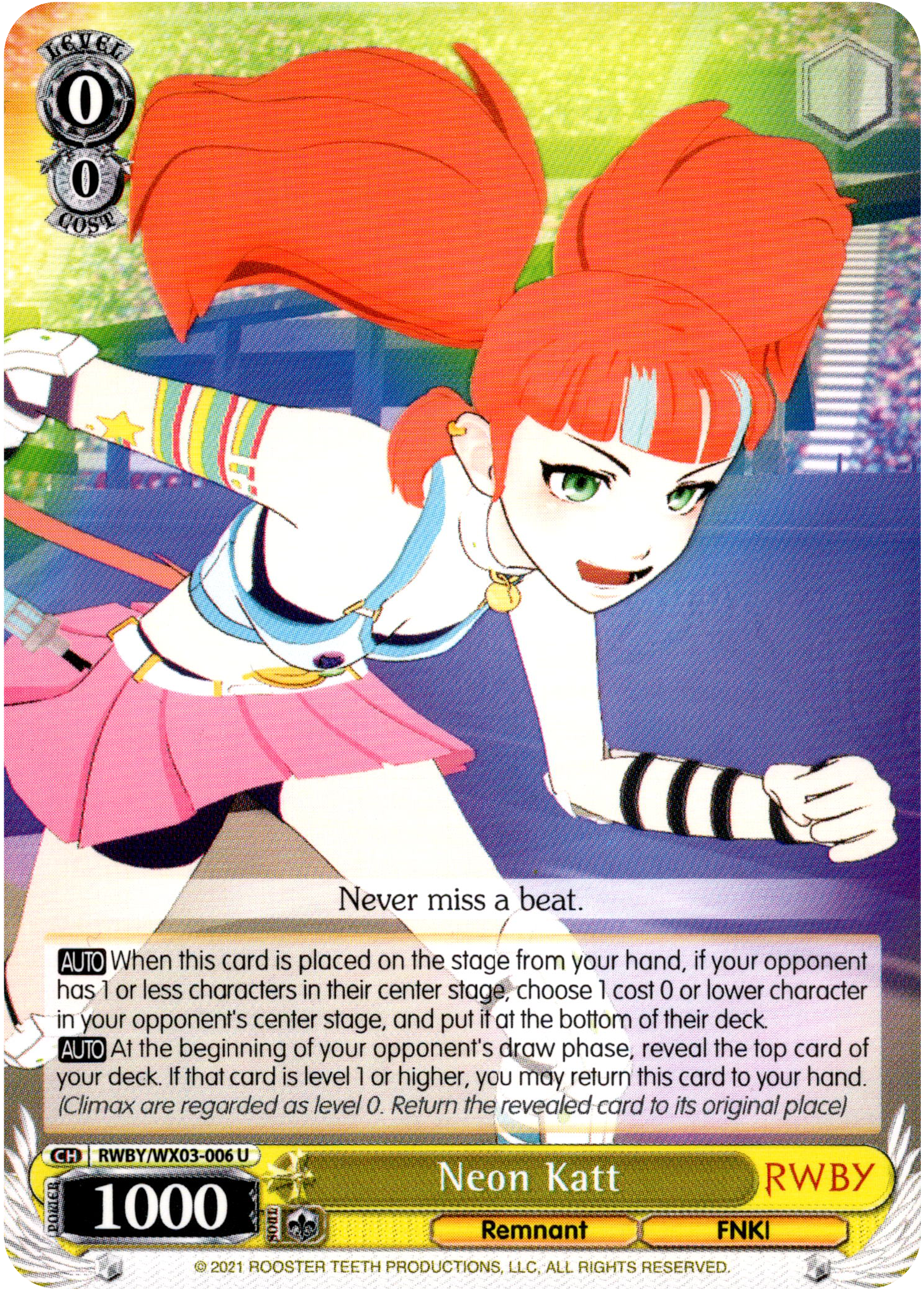 Neon Katt - RWBY/WX03-006 - RWBY - Card Cavern