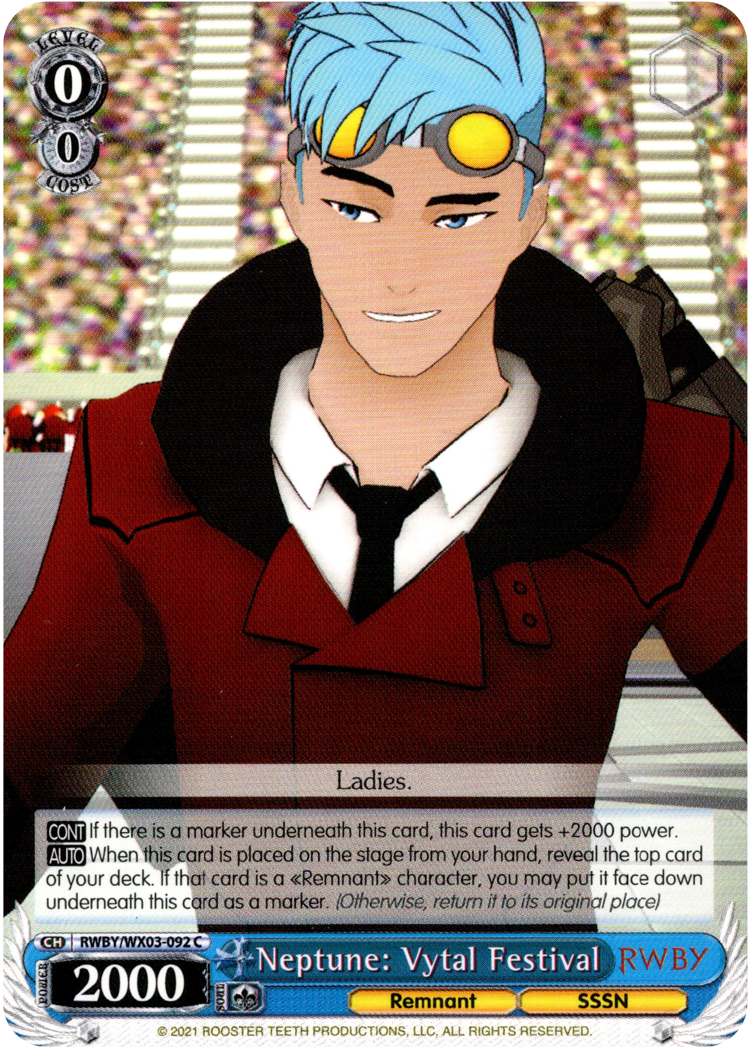 Neptune: Vytal Festival - RWBY/WX03-092 - RWBY - Card Cavern
