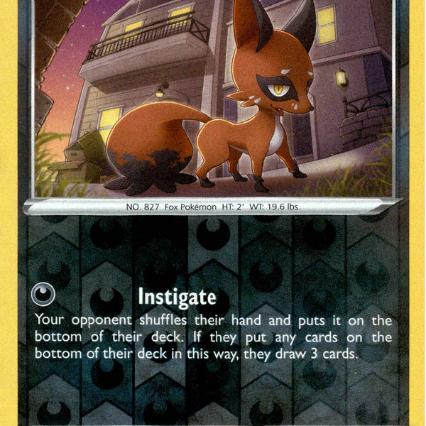 fox pokemon card Nickit - 125/202 - Sword & Shield