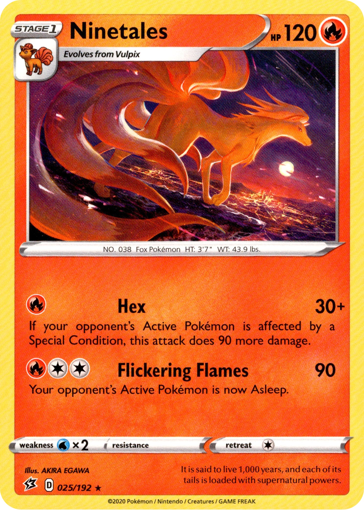 Ninetales - 25/192 - Rebel Clash - Card Cavern