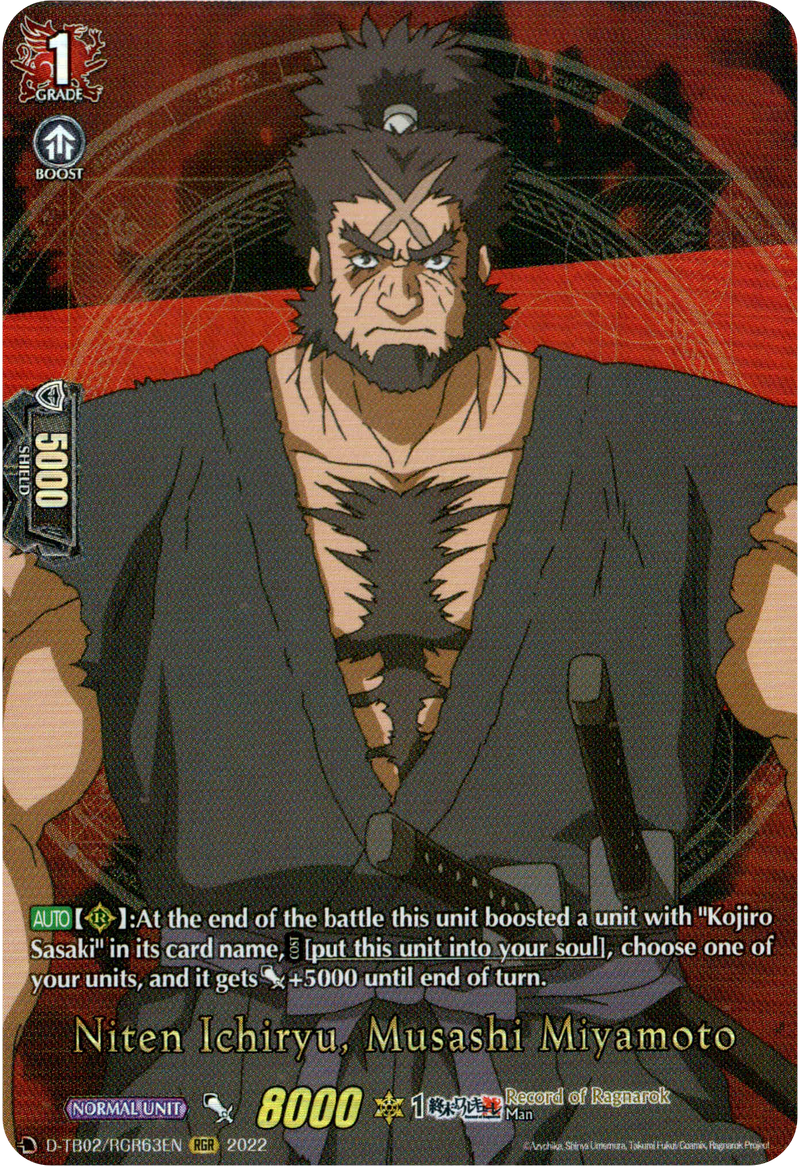 Niten Ichiryu, Musashi Miyamoto - D-TB02/RGR63EN - Record of Ragnarok - Card Cavern