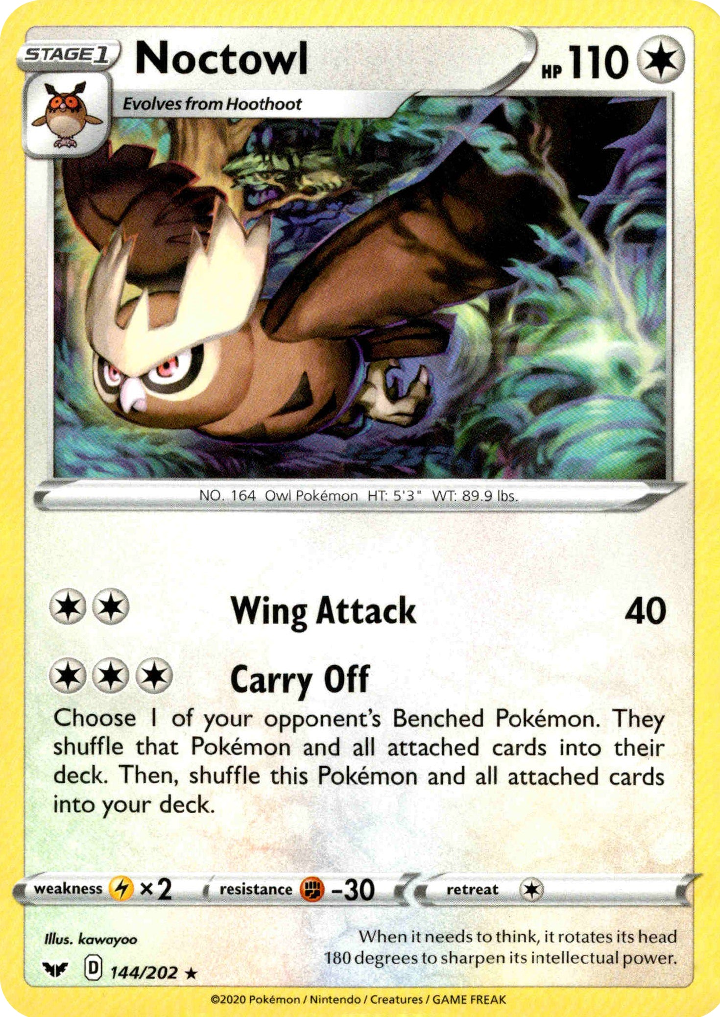 Noctowl - 144/202 - Sword & Shield - Card Cavern
