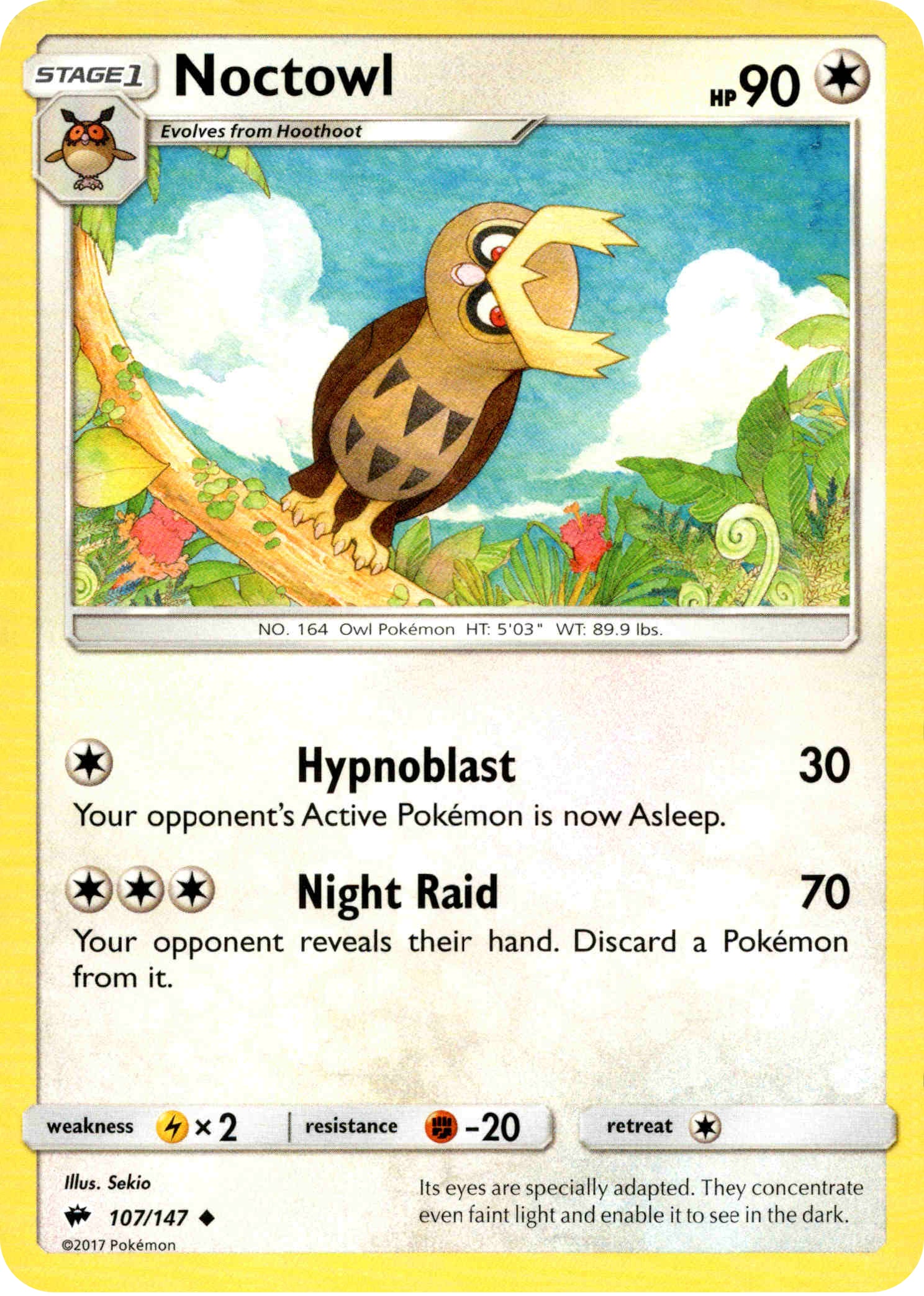 Noctowl - 107/147 - Burning Shadows - Card Cavern