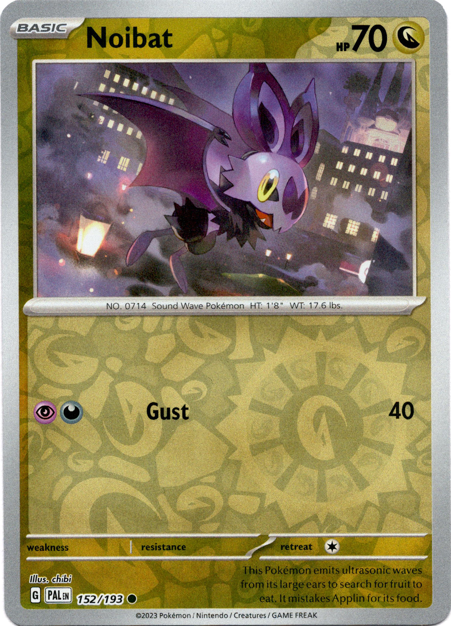 Noibat - 152/193 - Paldea Evolved - Reverse Holo - Card Cavern