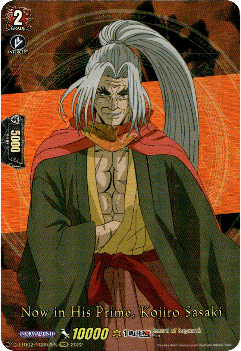 Now in His Prime, Kojiro Sasaki - D-TTD02/RGR07EN - Record of Ragnarok - Card Cavern