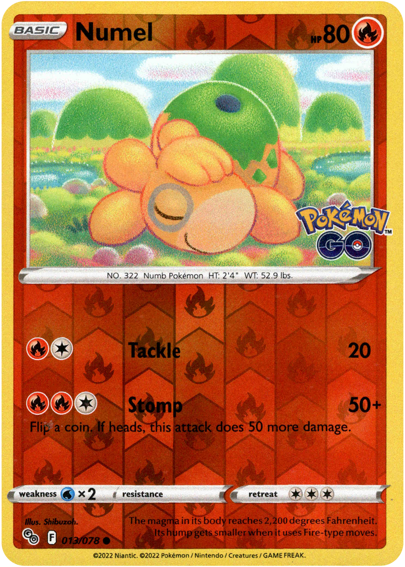 Numel - 013/078 - Pokemon Go - Reverse Holo - Card Cavern